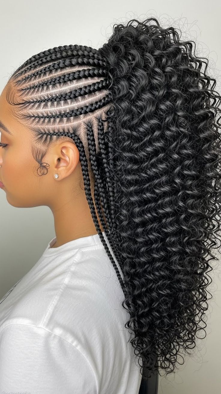 Cornrows + Curls (1)